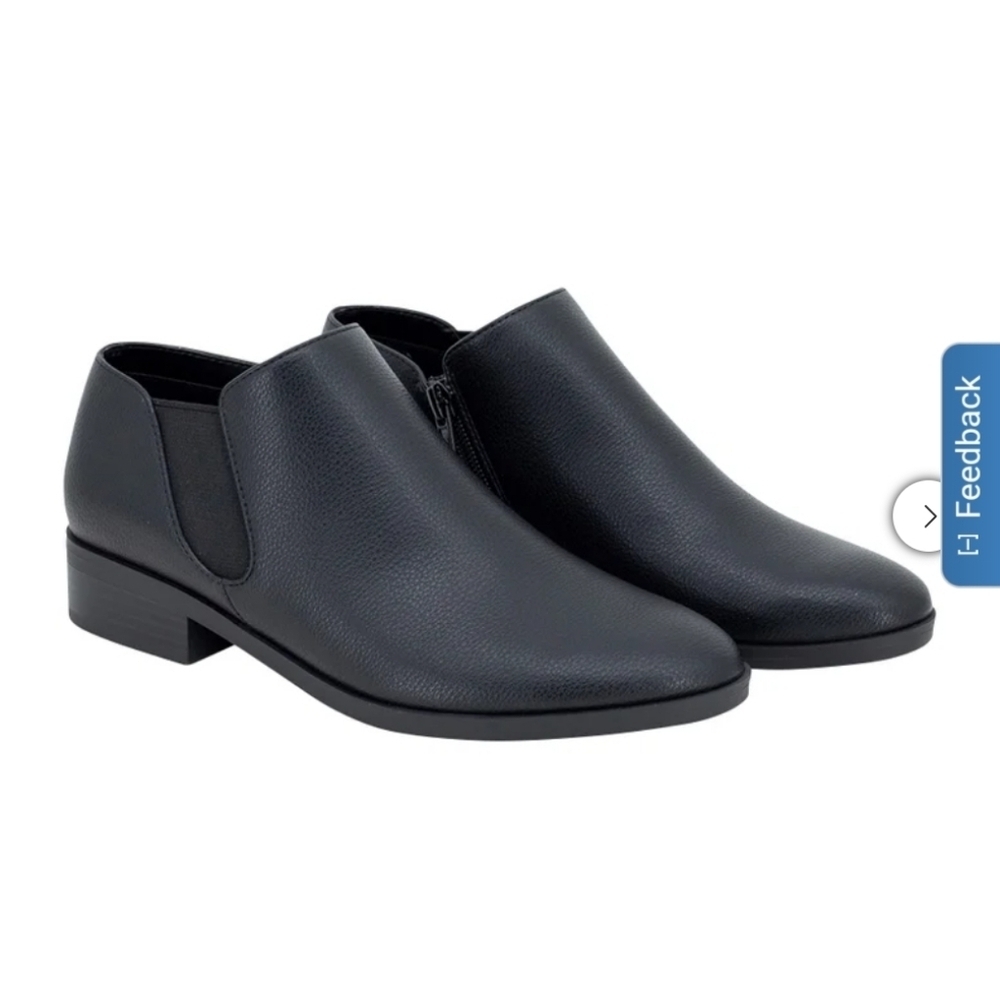 Kensie Black Textured Ankle Boots